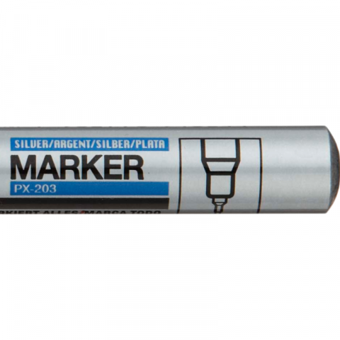 Marker cu vopsea pe baza de ulei,varf fin metalic 0.8 mm-argintiu [1]