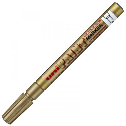 Produse art & craft-Lucru manual - Marker cu vopsea pe baza de ulei,varf fin rotund,0.8-1.2 mm-auriu