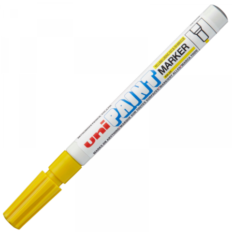 Produse art & craft-Lucru manual - Marker cu vopsea pe baza de ulei,varf fin rotund,0.8-1.2 mm-galben