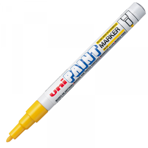 Marker cu vopsea pe baza de ulei,varf fin rotund,0.8-1.2 mm-galben [1]
