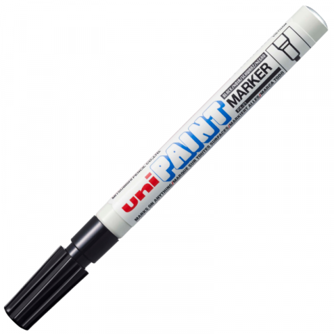 Produse art & craft-Lucru manual - Marker cu vopsea pe baza de ulei,varf fin rotund,0.8-1.2 mm-negru