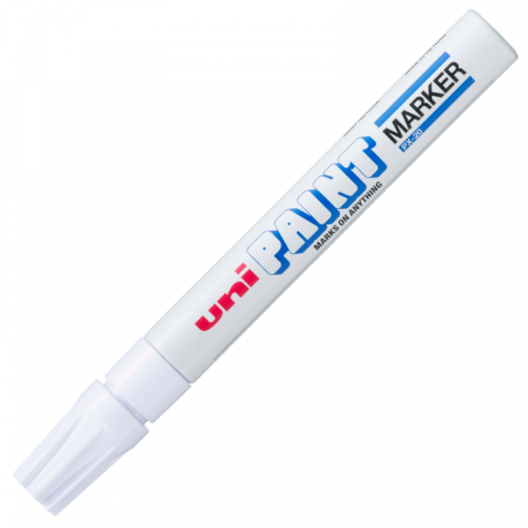 Markere colorate - Marker cu vopsea pe baza de ulei,varf rotund,2.2-2.8 mm-alb