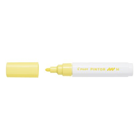 Produse art & craft-Lucru manual - Marker cu vopsea Pilot Pintor Pastel M culori pastelate 1.4mm Marker cu vopsea Pilot Pintor Pastel varf rotund 4.5 mm galben