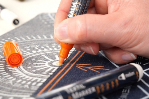 Marker Kreul Opak pentru textile Opak Kreul,varf mediu 2-4 mm, 13 culori [2]