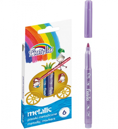 Carioci - Set 6 markere culori metalizate
