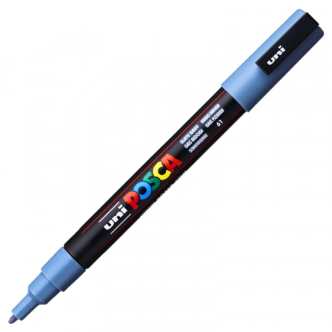 Produse marca POSCA - Marker PC-3M Posca cu vopsea pe baza de apa,varf fin, 0.9-1.3 mm,gri albastrui