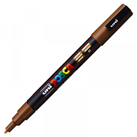 Produse marca POSCA - Marker PC-3M Posca cu vopsea pe baza de apa,varf fin, 0.9-1.3 mm,maro