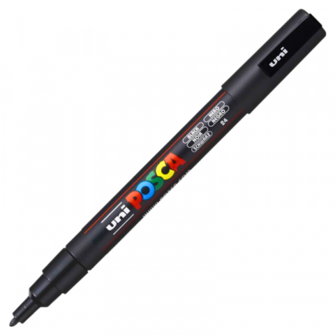 Produse marca POSCA - Marker PC-3M Posca cu vopsea pe baza de apa,varf fin, 0.9-1.3 mm,negru