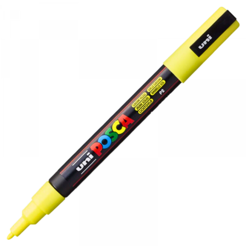 Produse marca POSCA - Marker PC-3M Posca cu vopsea pe baza de apa,varf fin, 0.9-1.3 mm,sunshine yellow