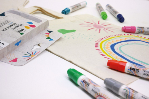 Marker pentru textile Junior , varf mediu, 5 bucati/set, +6 ani [1]