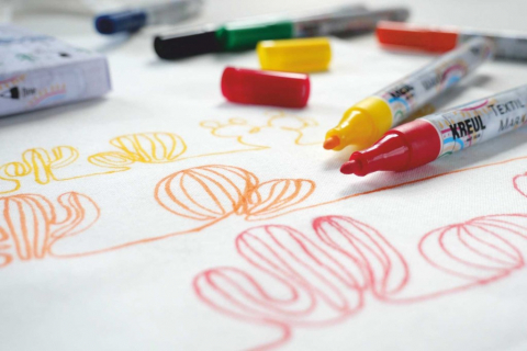 Marker pentru textile, vârf fin, 6 bucati/set [1]