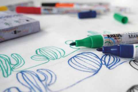 Marker pentru textile, vârf fin, 6 bucati/set [3]