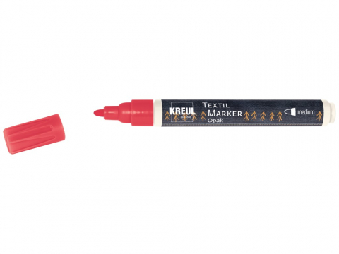 Marker Kreul Opak pentru textile Opak Kreul,varf mediu 2-4 mm, 13 culori [0]