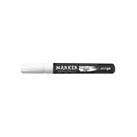 Produse art & craft-Lucru manual - Marker Strigo cu cretă lichidă, vârf rotund – alb