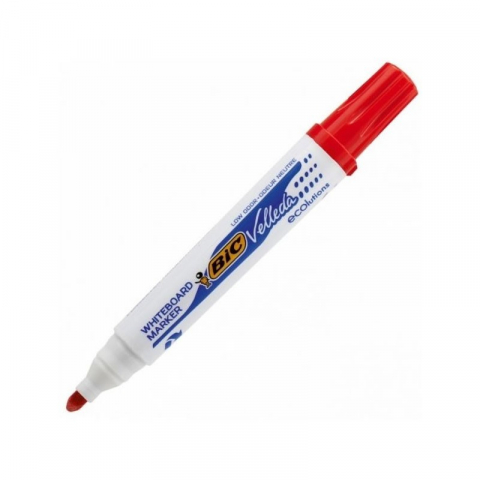Marker tabla,varf rotund 2.5 mm,corp gros,rosu,Bic Velleda [1]