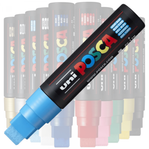 Produse marca POSCA - Marker UNI PC-17K Posca,15.0 mm,varf tesit,albastru deschis