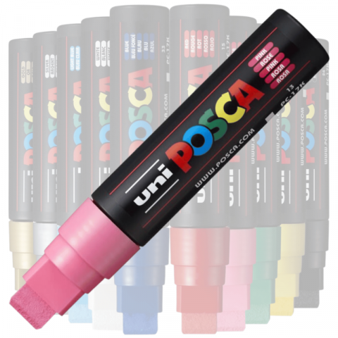 Marker UNI PC-17K Posca,15.0 mm,varf tesit,roz [2]