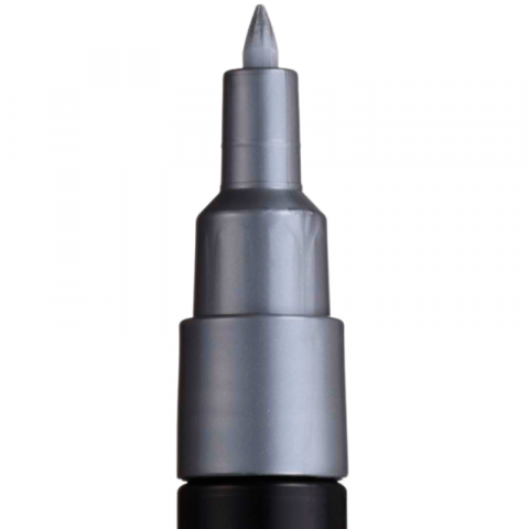 Marker UNI PC-1M Posca 0.7 mm,varf rotund,argintiu [1]