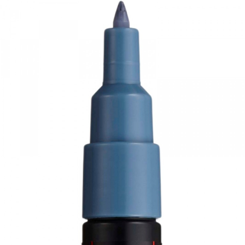 Marker UNI PC-1M Posca 0.7 mm,varf rotund,gri albastrui [1]