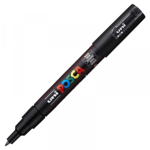 Produse marca POSCA - Marker UNI PC-1M Posca 0.7 mm,varf rotund,negru