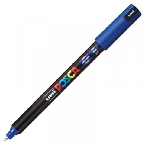 Produse marca POSCA - Marker UNI PC-1MR Posca, 0.7 mm,varf fin metalic,albastru