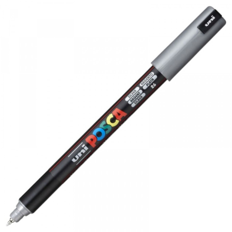 Produse marca POSCA - Marker UNI PC-1MR Posca, 0.7 mm,varf fin metalic,argintiu