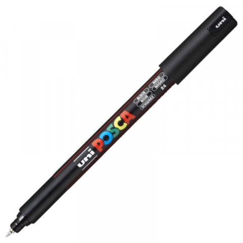 Produse marca POSCA - Marker UNI PC-1MR Posca, 0.7 mm,varf fin metalic,negru
