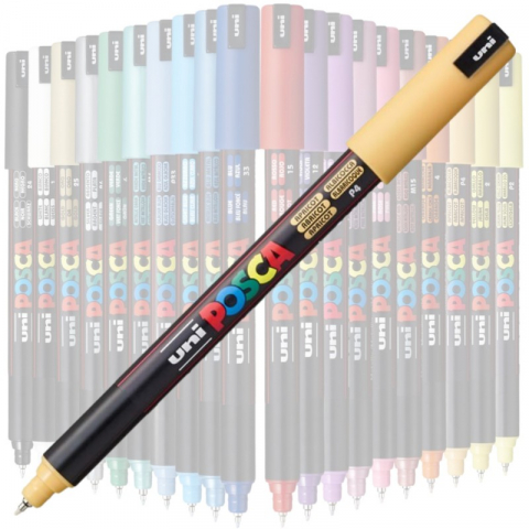 Marker UNI PC-1MR Posca, 0.7 mm,varf fin metalic,portocaliu caisa [1]