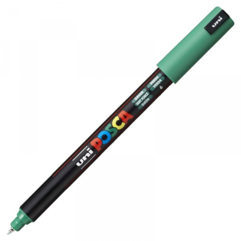 Produse marca POSCA - Marker UNI PC-1MR Posca, 0.7 mm,varf fin metalic,verde