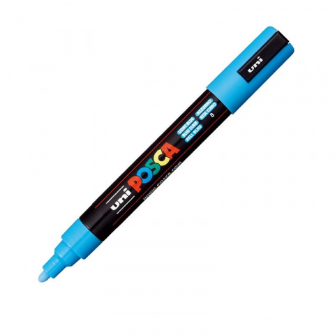 Produse marca POSCA - Marker UNI PC-5M Posca, 1.8-2.5 mm,varf mediu,albastru deschis