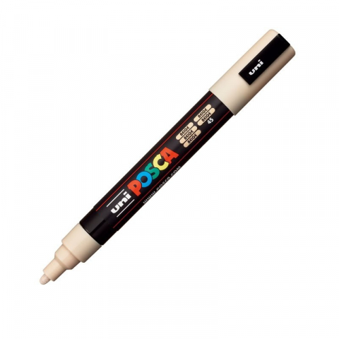 Produse marca POSCA - Marker UNI PC-5M Posca, 1.8-2.5 mm,varf mediu,bej