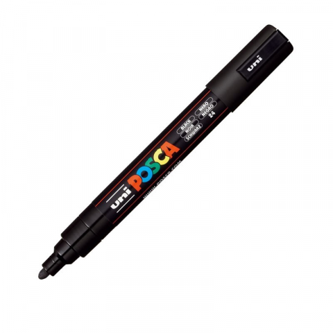 Produse marca POSCA - Marker UNI PC-5M Posca, 1.8-2.5 mm,varf mediu,negru