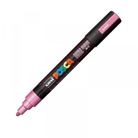 Produse marca POSCA - Marker UNI PC-5M Posca, 1.8-2.5 mm,varf mediu,roz metalizat