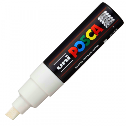 Produse marca POSCA - Marker UNI PC-8K Posca, 8.0 mm,varf tesit,alb