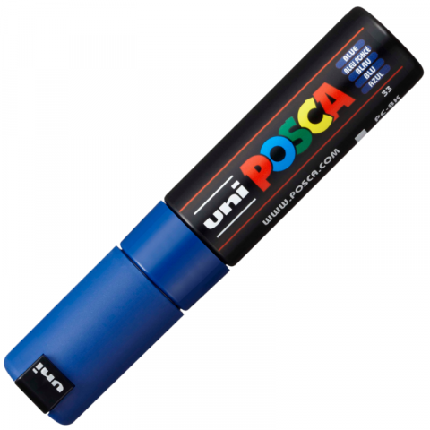 Marker UNI PC-8K Posca, 8.0 mm,varf tesit,albastru [1]