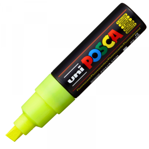 Produse marca POSCA - Marker UNI PC-8K Posca, 8.0 mm,varf tesit,galben fluorescent
