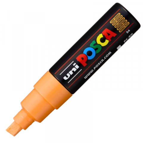 Produse marca POSCA - Marker UNI PC-8K Posca, 8.0 mm,varf tesit,portocaliu deschis