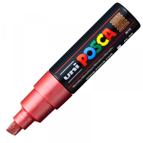 Produse marca POSCA - Marker UNI PC-8K Posca, 8.0 mm,varf tesit,rosu metalizat
