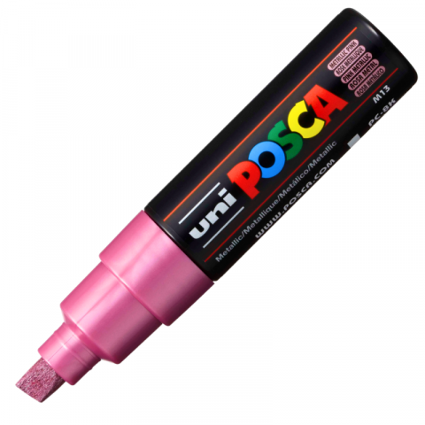 Produse marca POSCA - Marker UNI PC-8K Posca, 8.0 mm,varf tesit,roz metalizat