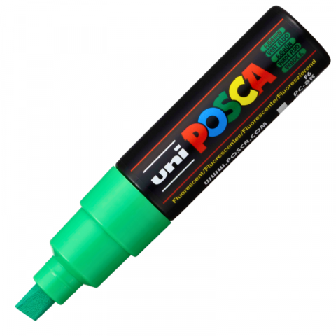 Produse marca POSCA - Marker UNI PC-8K Posca, 8.0 mm,varf tesit,verde fluorescent