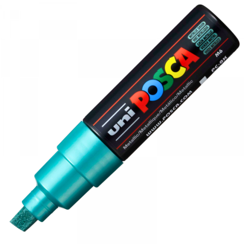 Produse marca POSCA - Marker UNI PC-8K Posca, 8.0 mm,varf tesit,verde metalizat