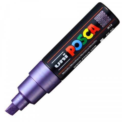 Produse marca POSCA - Marker UNI PC-8K Posca, 8.0 mm,varf tesit,violet metalizat