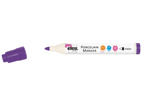 Marker copii Kreul Medium pentru porțelan, varf mediu 2-4 mm, 12 culori [0]