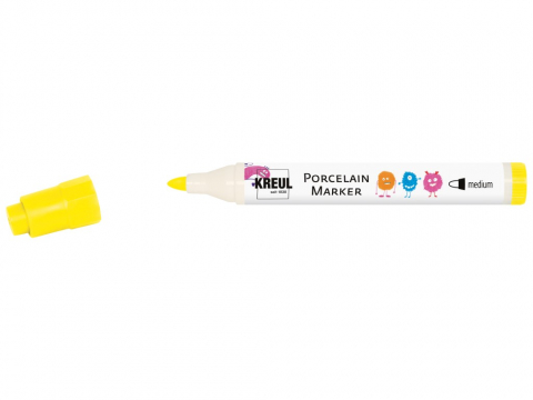Produse art & craft-Lucru manual - Marker copii Kreul Medium pentru porțelan, varf mediu 2-4 mm, 12 culori