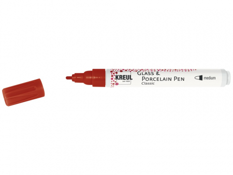 Marker Kreul Classic Medium pentru sticlă și porțelan, varf mediu 2-4 mm,16 culori [0]
