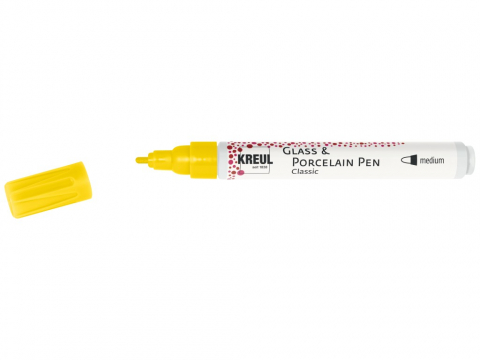 Marker Kreul Classic Medium pentru sticlă și porțelan, varf mediu 2-4 mm,16 culori [0]
