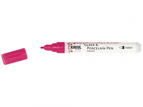 Marker Kreul Classic Medium pentru sticlă și porțelan, varf mediu 2-4 mm,16 culori [0]