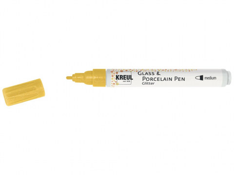 Produse art & craft-Lucru manual - Markere Kreul Glitter pentru sticlă și porțelan,varf mediu 1-3 mm,diverse culori
