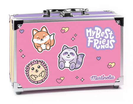 Frumusete, bijuterii si accesorii fetite - Martinelia my best friends set infrumusetare in cutie metalica