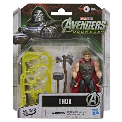 Figurine cu eroi si personaje - MARVEL AVENGERS DOOMSDAY ACTION VERSE SET FIGURINA THOR SI ACCESORII
